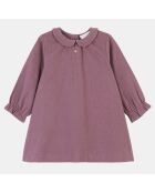 Robe en Flanelle de coton oeko-tex® Asora violette